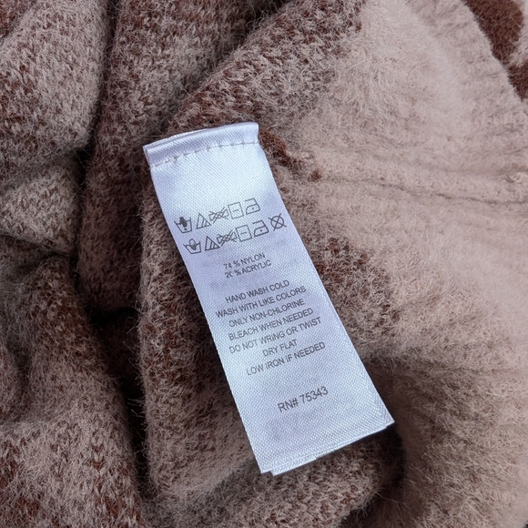 Sincerely Jules Sweater Vest Argyle Plaid Print Brown Size Small - Picture 5 of 5